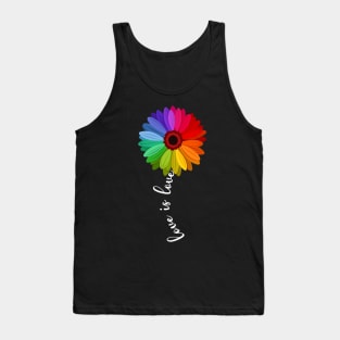 Love Is Love Love Daisy LGBT Rainbow Gay Lesbian Shirt Tank Top